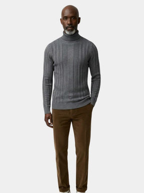 Turtleneck Knitwear Pullover Sweater — North Row | Back View