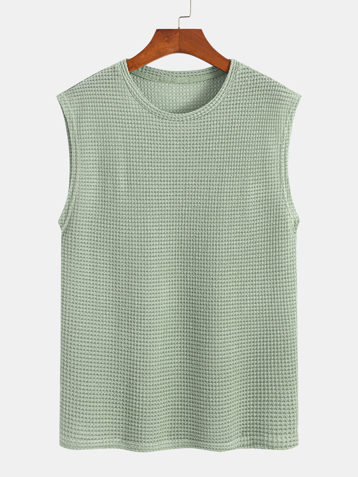 Waffle Knit Wide Strap Sleeveless T-Shirt — North Row | Lifestyle