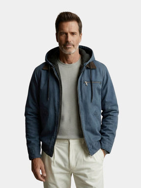 Essential Hooded Work Jacket — North Row | Side View