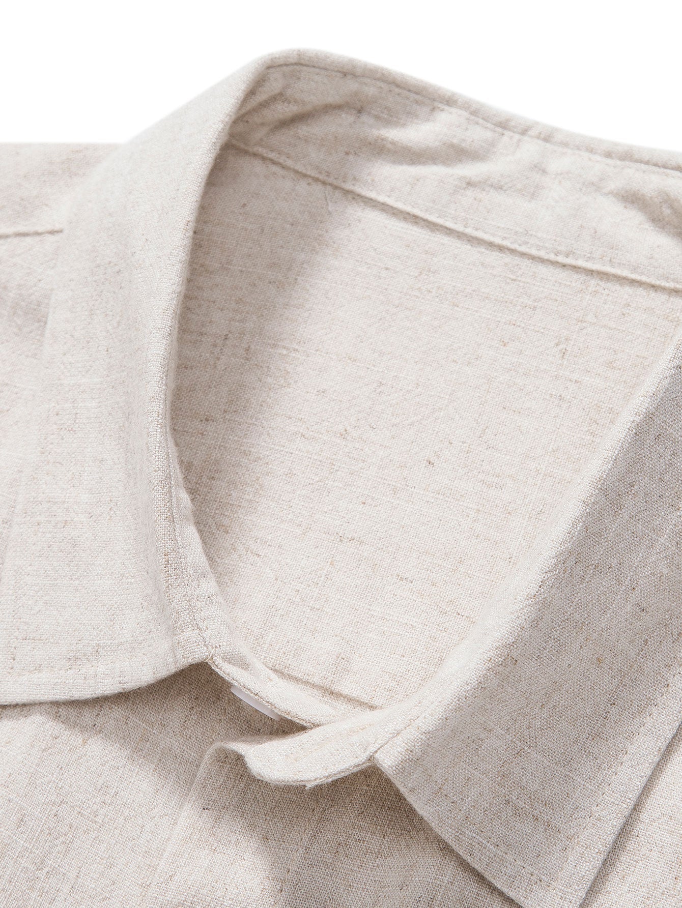 Linen Rayon Blend Button Up Shirt — North Row | View 14