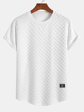 Checkerboard Jacquard  Arc Hem T-Shirt — North Row | Front View