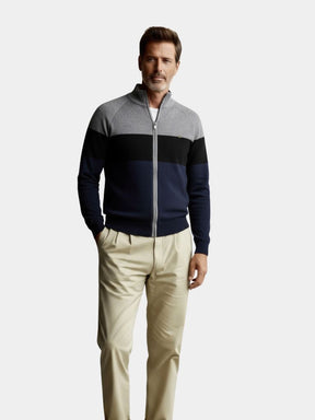 Essential Knit Zipper Sweater — North Row | Back View