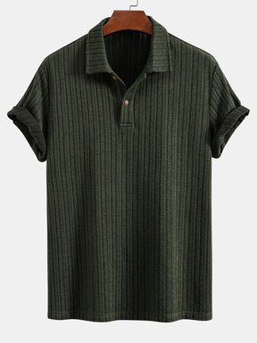 Wheat Ear Jacquard Polo Shirt — North Row | Front View