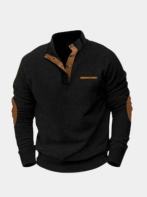 Monaco Casual Henley Pullover — North Row | Detail View