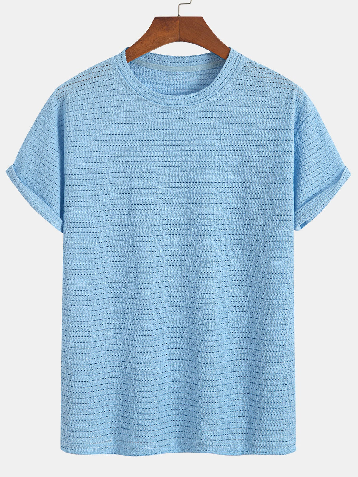 Relax Fit Striped Textured T-Shirt — North Row | Lifestyle