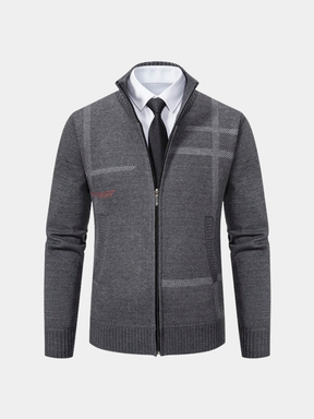 Graphite Symmetry Knit Jacket — North Row | Worn Look