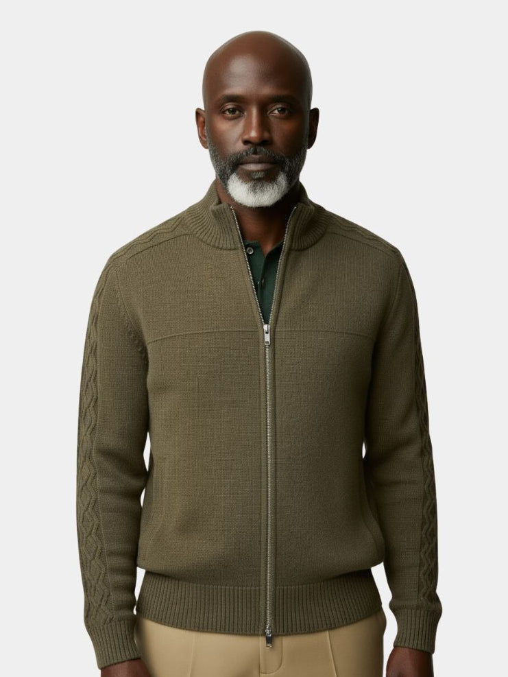 Cashmere Zip Sweater Knit Turtleneck — North Row | Front View