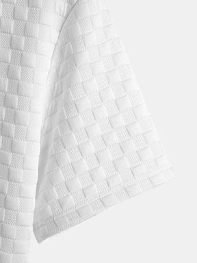 Checkerboard Jacquard  Arc Hem T-Shirt — North Row | Full Length