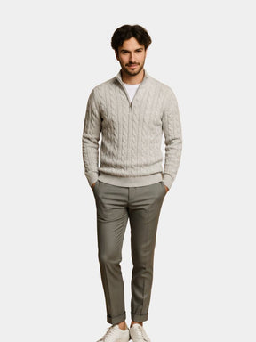 Essential Half Zip Curve Sweater — North Row | Back View