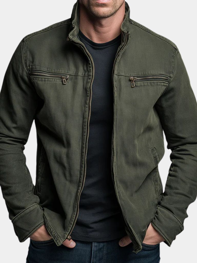 Valmont Vintage Olive Field Jacket — North Row | Flat Lay