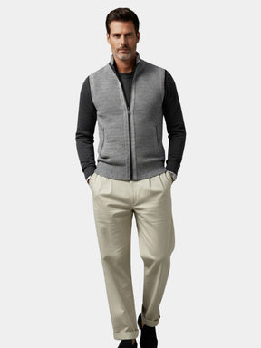 Elegant Full-Zip Sweater Vest — North Row | Detail View