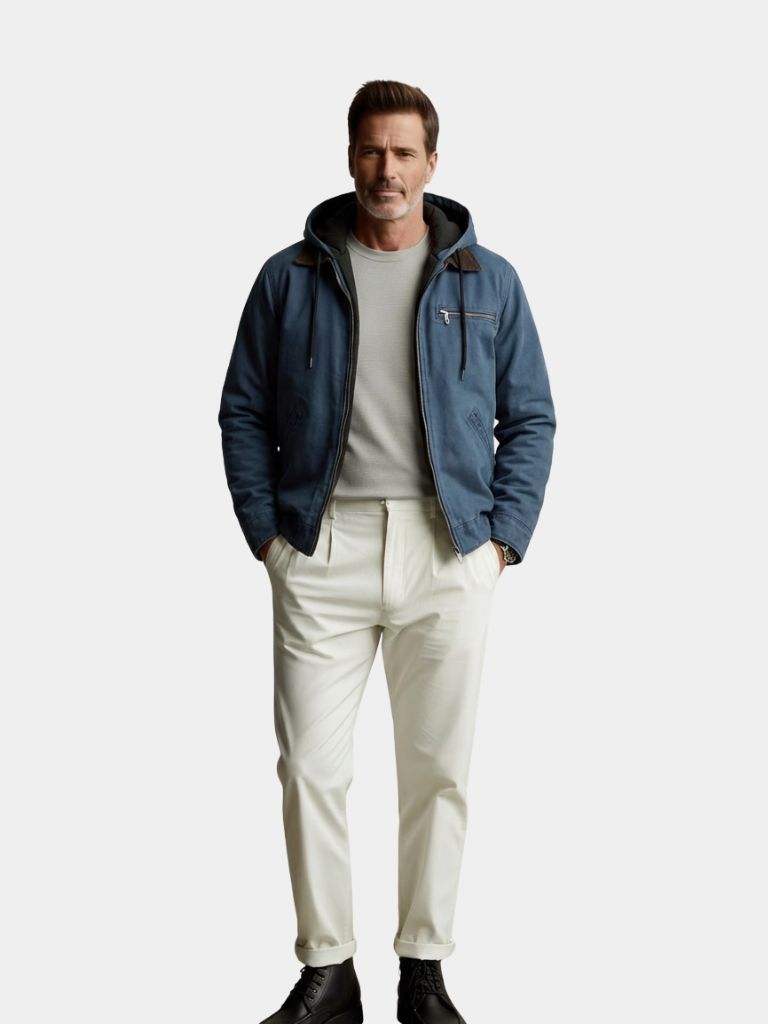 Essential Hooded Work Jacket — North Row | Back View