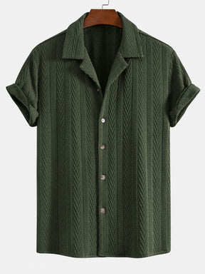 Texture Jacquard Cuban Shirt & Crinkled Textured Drawstring Shorts — North Row | Lifestyle