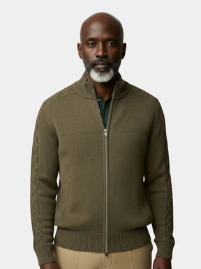 Cashmere Zip Sweater Knit Turtleneck — North Row | Side View