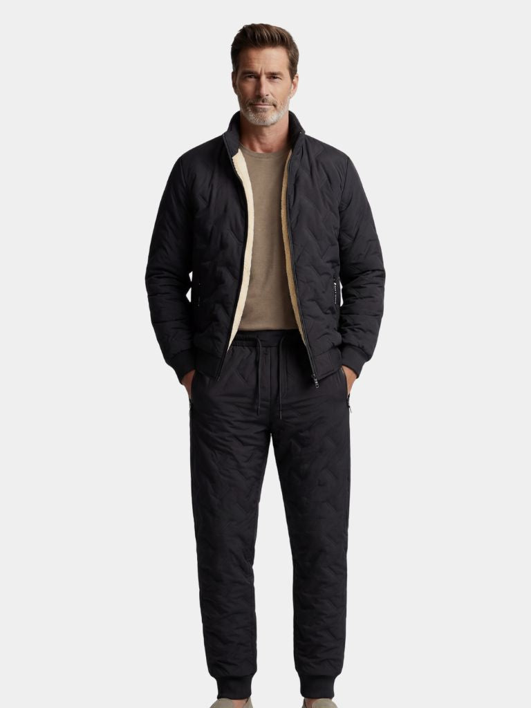 Premium Classic Sherpa Winter Tracksuit Set — North Row | Back View
