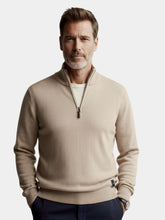 Half Zip Knitwear Solid Color Cardigan Sweater — North Row | Front View