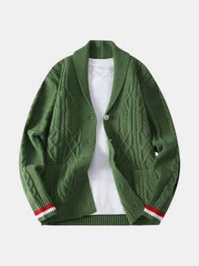 Academy Shawl-Neck Knit — North Row | Close-Up