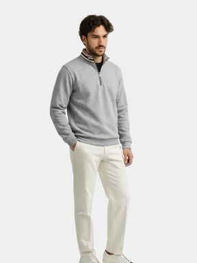 Regent Striped High Collar Pullover — North Row | Back View