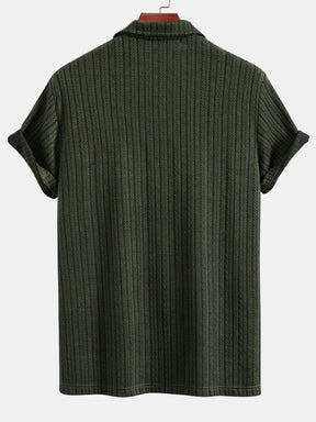 Wheat Ear Jacquard Polo Shirt — North Row | Side View