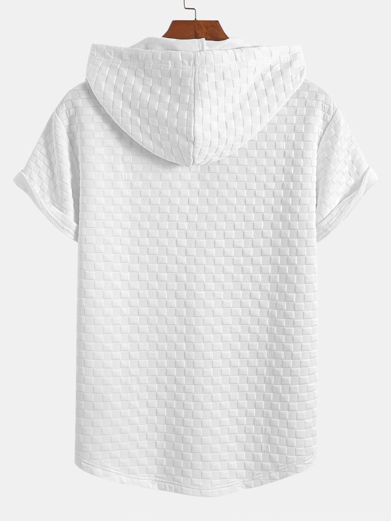 Checkerboard Jacquard  Arc Hem Hooded T-Shirt & Shorts — North Row | Lifestyle