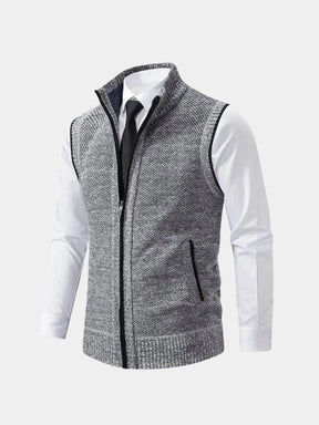 Elegant Full-Zip Sweater Vest — North Row | Flat Lay