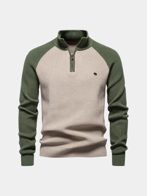 Apex Sport-Luxe Quarter Zip — North Row | Close-Up