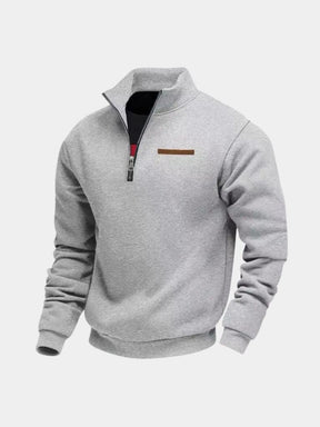 Slate Urban High Collar Pullover — North Row | Front View