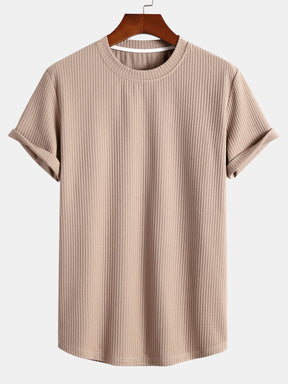 Muscle Fit Ribbed Arc Hem T-Shirt — North Row | Lifestyle