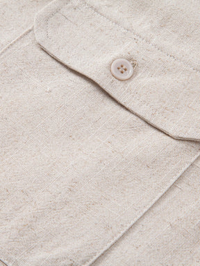 Linen Rayon Blend Pocket Utility Shirt & Straight Leg Linen Pants — North Row | View 16