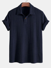 Short Sleeve Jacquard Polo — North Row | Front View