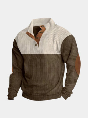 High Collar Corduroy Retro Pullover — North Row | Detail View