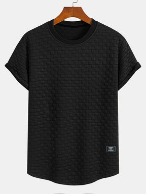 Checkerboard Jacquard  Arc Hem T-Shirt — North Row | Back View