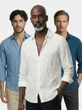 [SPECIAL PACK] Linen Reverie Summer Shirt — North Row | Front View