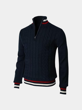 Essential Half Zip Turtleneck Sweater — North Row | Detail View