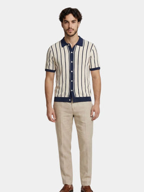 Atlantic Frame Knit Polo — North Row | Back View