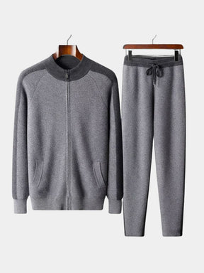 Navy Heritage Cashmere Set — North Row | Flat Lay