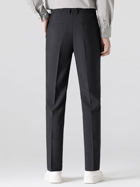Wave Jacquard Knit V Neck Polo Shirt & Slim Fit Tapered Trousers — North Row | View 17