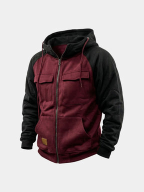 Cargo Trek Zip Hoodie — North Row | Flat Lay