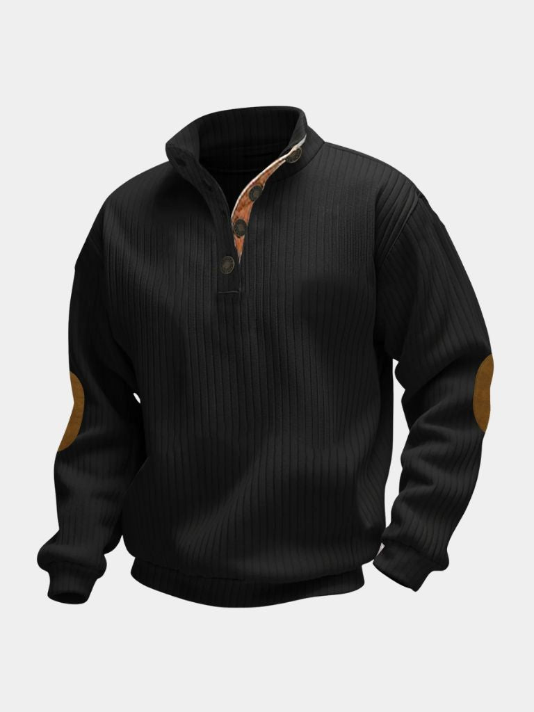 Refined High Collar Henley Sweater — North Row | Lifestyle