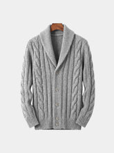 Men's Knitted Cardigan — North Row | Close-Up