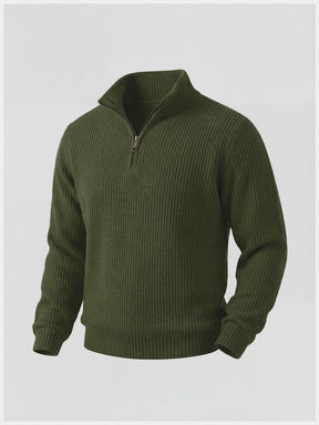 Classic Highland Quarter-Zip Sweater — North Row | Collar Detail