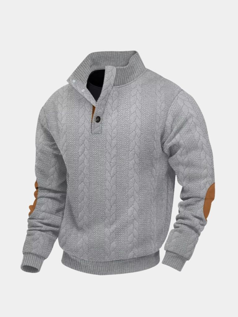 Timberline Long Collar Knit Sweater — North Row | Detail View