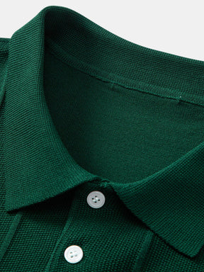 Stripe Jacquard Knit Polo Shirt & Straight Leg Ribbed Pants — North Row | View 19