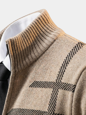 Graphite Symmetry Knit Jacket — North Row | Detail View