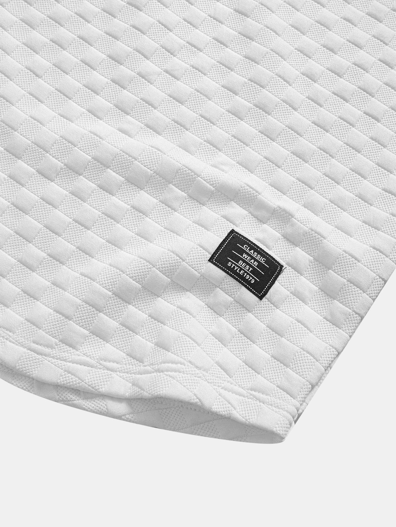 Checkerboard Jacquard  Arc Hem Hooded T-Shirt & Shorts — North Row | View 19