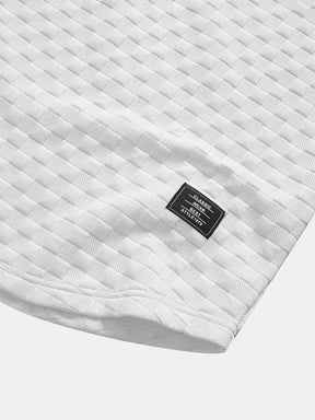 Checkerboard Jacquard  Arc Hem Hooded T-Shirt & Shorts — North Row | View 19