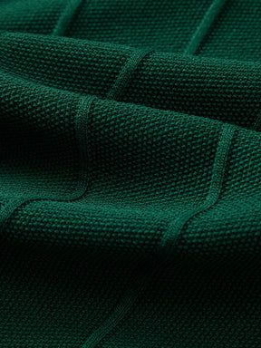 Stripe Jacquard Knit Polo Shirt & Straight Leg Ribbed Pants — North Row | View 23