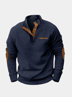 Monaco Casual Henley Pullover — North Row | Close-Up