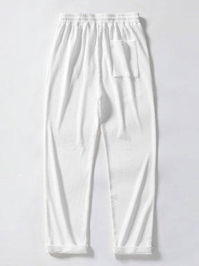Stripe Jacquard Knit Polo Shirt & Straight Leg Ribbed Pants — North Row | View 17