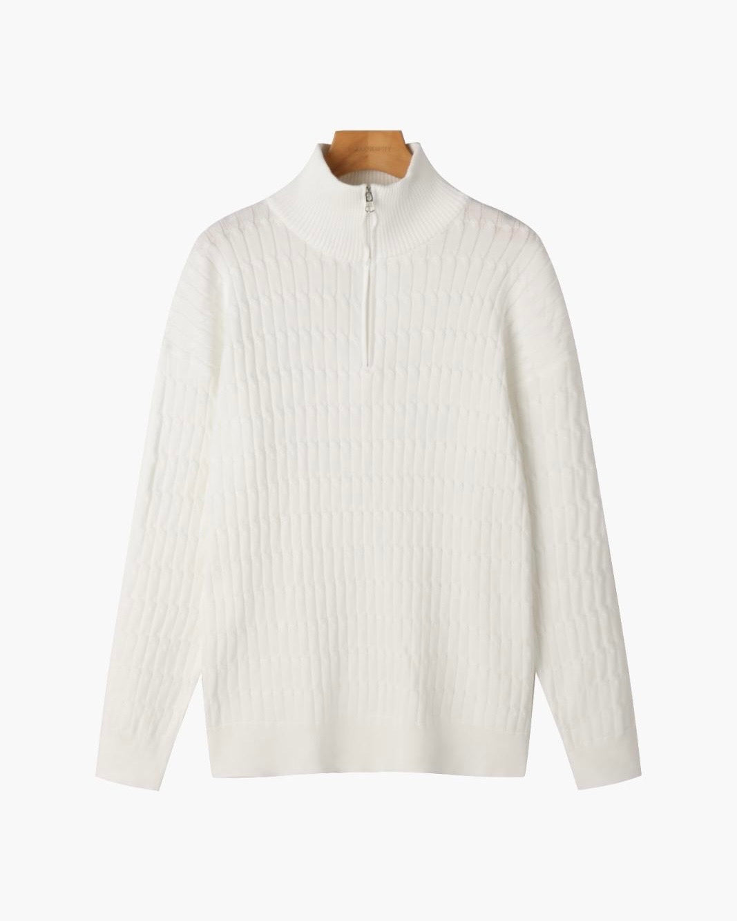 Caleb Half Zip Sweater — North Row | Side View